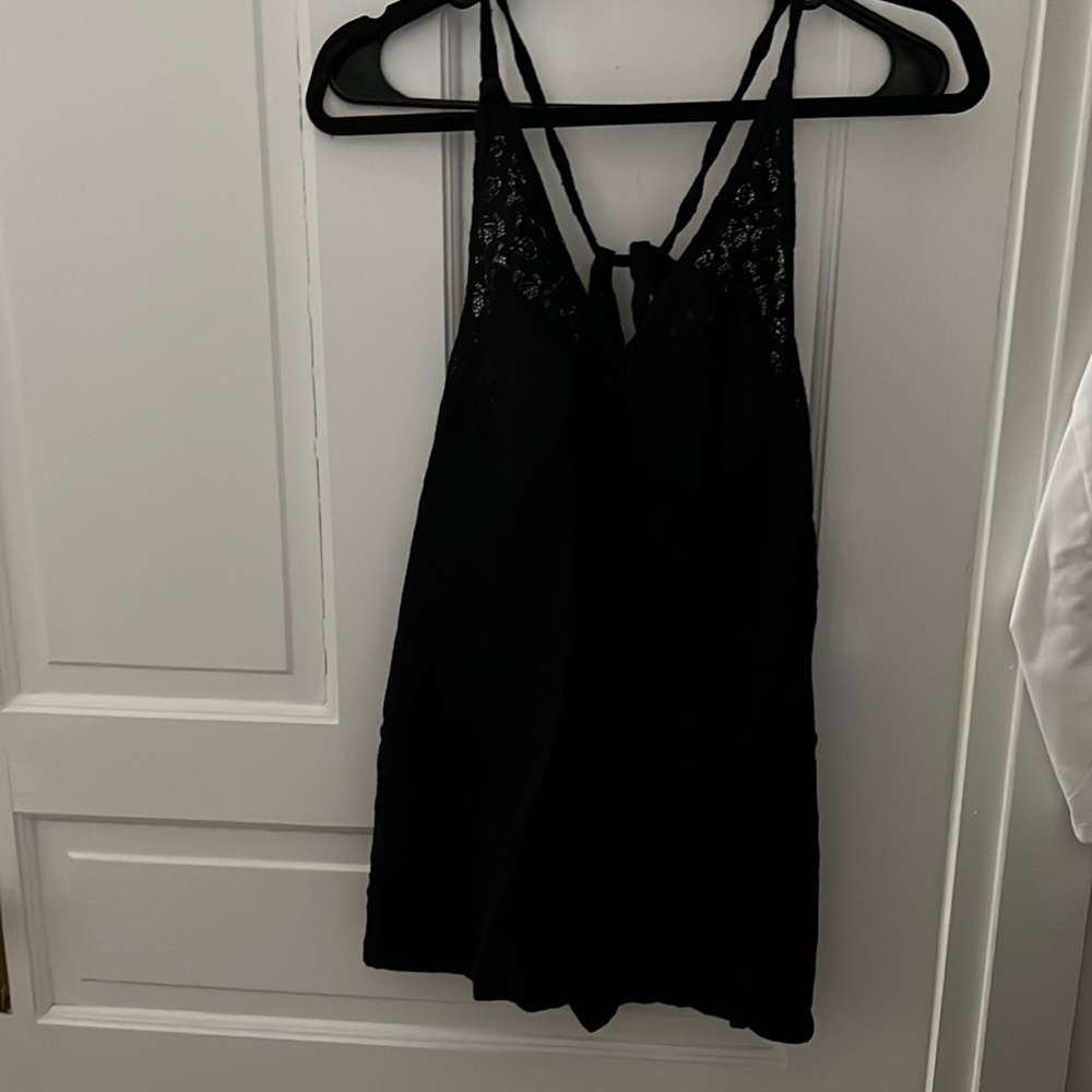 free people black romper